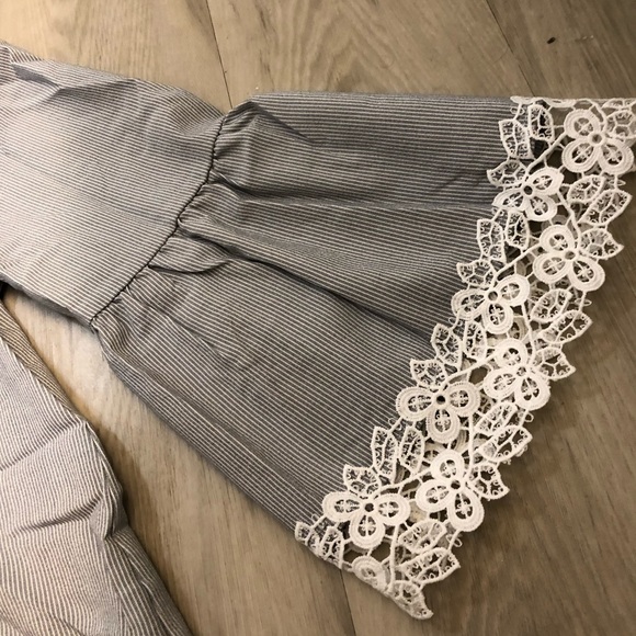 Lace Hem Off The Shoulder Top - Picture 7 of 8